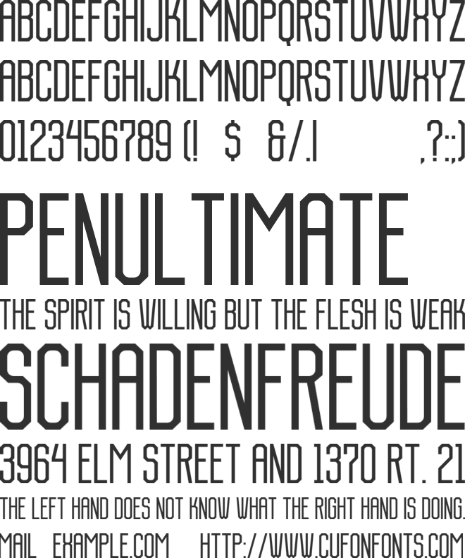 Danderyd Gothic font preview