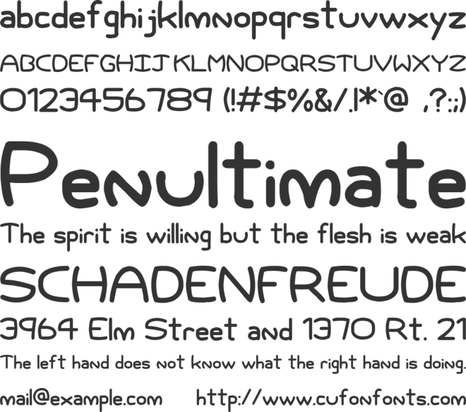 Allegory font preview