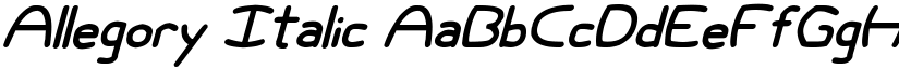 Allegory Italic font
