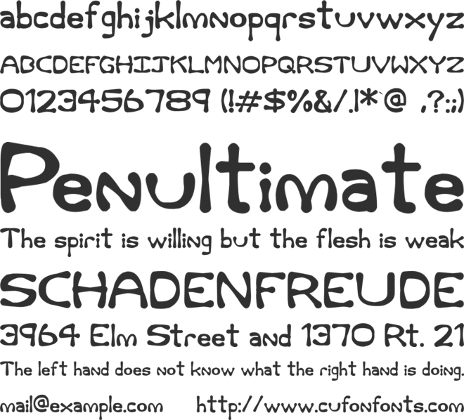 Rum and Bones font preview