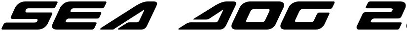 Sea Dog 2001 Italic font