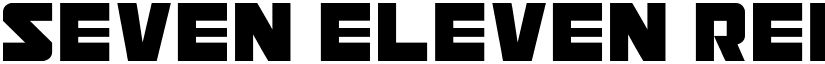 Seven Eleven Regular font