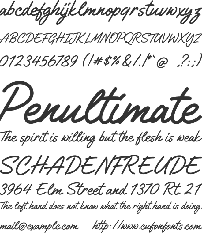 Gilligan Shutter font preview