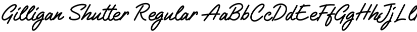 Gilligan Shutter Regular font