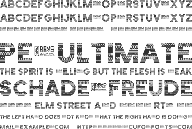 Zilap Afro font preview