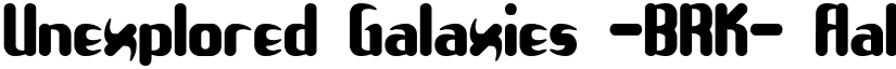Unexplored Galaxies -BRK- font