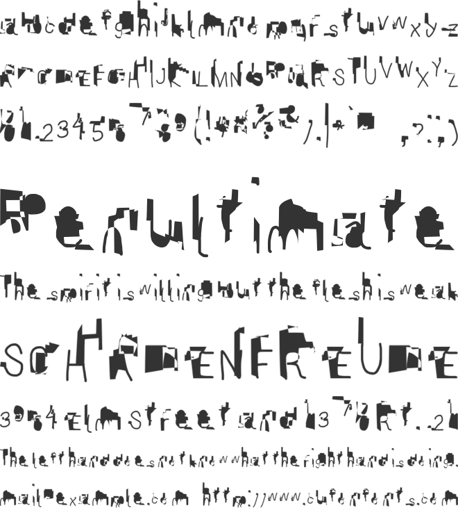 FailCity font preview