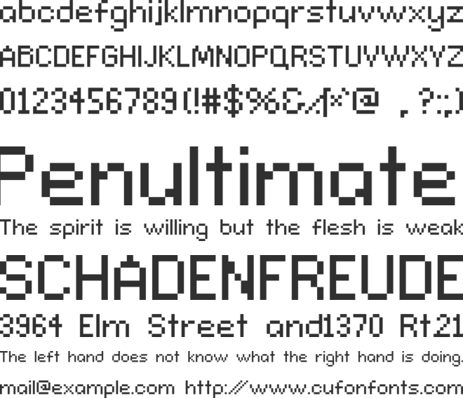 Connection II font preview