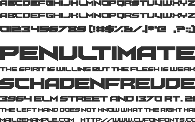 FoughtKnight Haymaker font preview