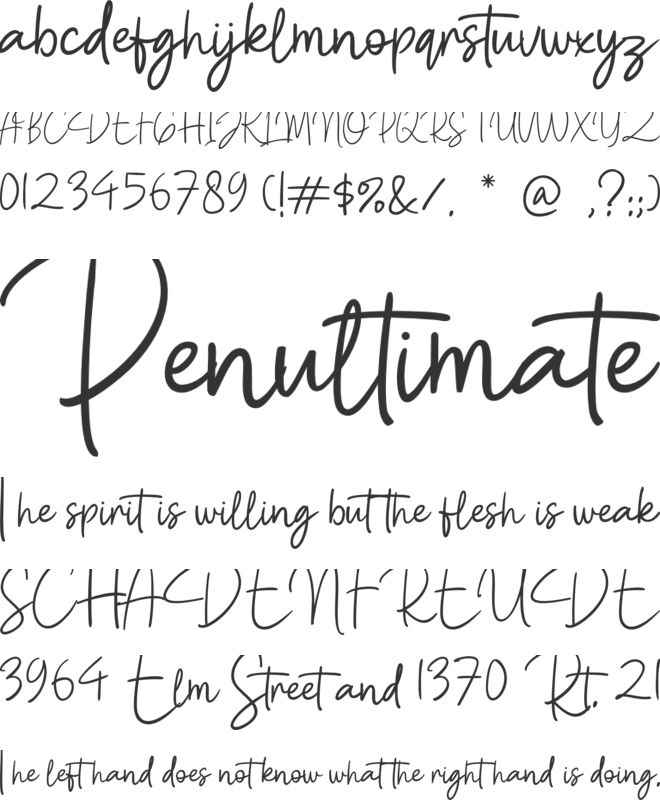 Betty Lavea font preview