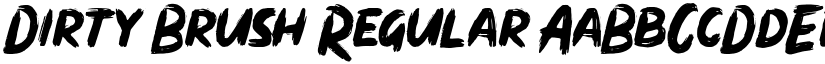 Dirty Brush Regular font