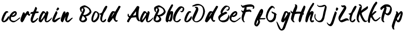 certain Bold font
