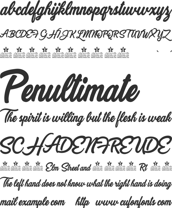 Got to be Real Personal Use font preview