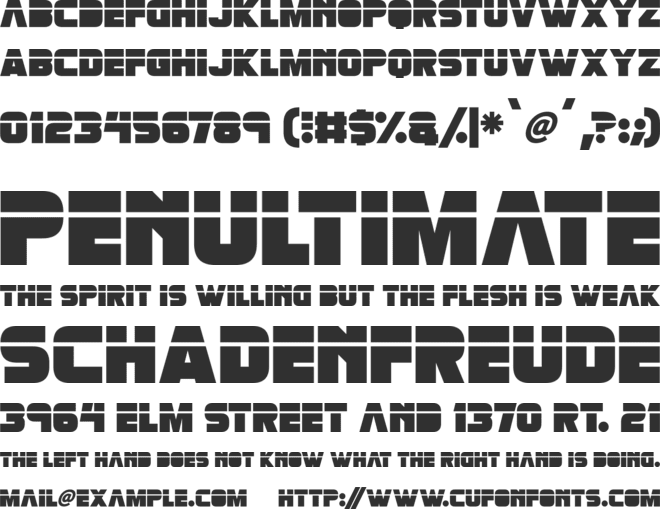 Retronoid font preview