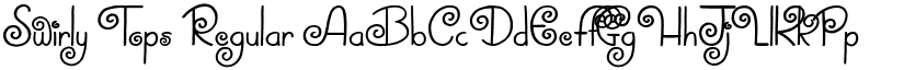Swirly Tops Regular font