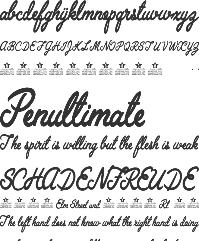 Wall Paper Personal Use font preview
