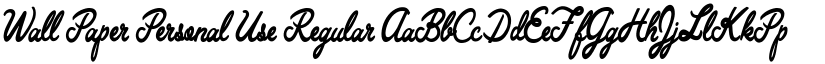 Wall Paper Personal Use Regular font