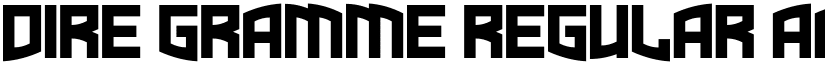Dire Gramme Regular font