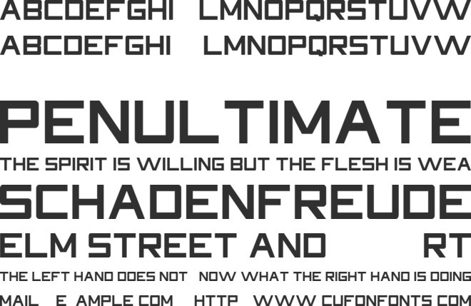 HDRight font preview