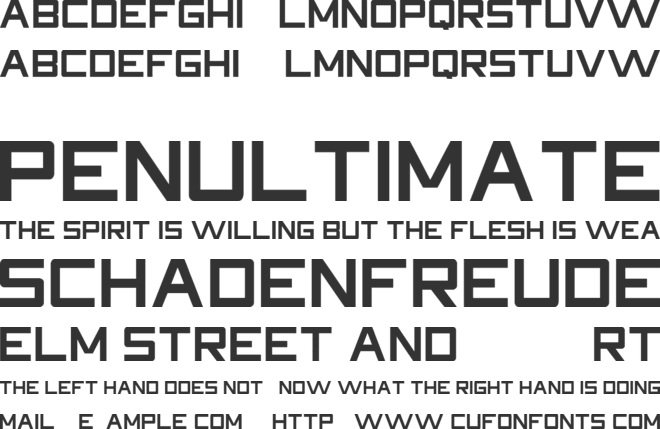 HDRight font preview