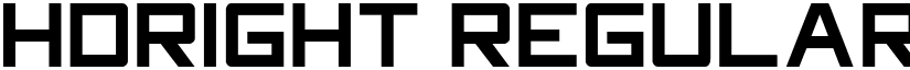 HDRight Regular font