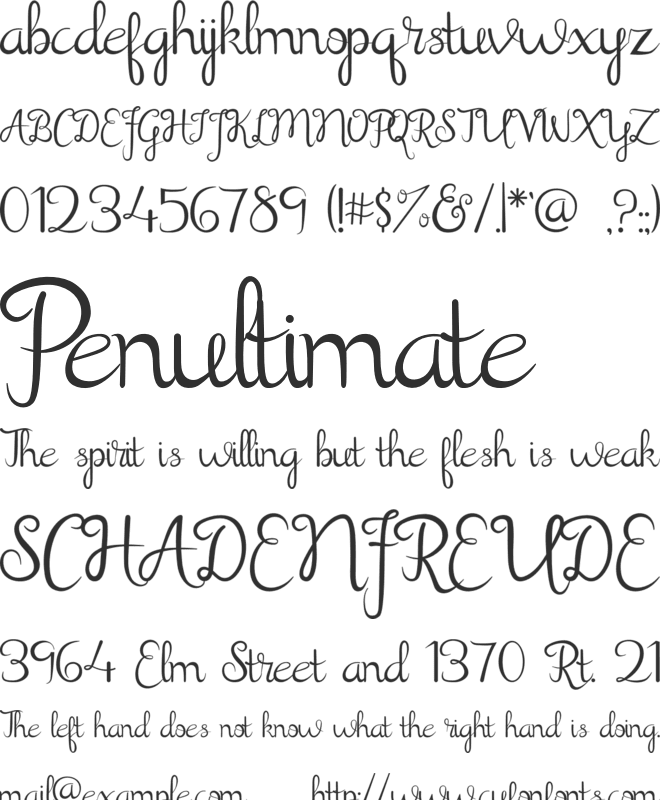 Shathika font preview