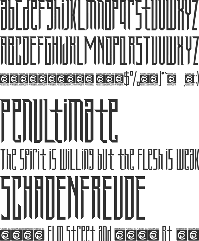 ARMOR font preview