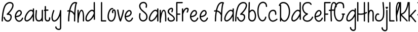 Beauty And Love SansFree font
