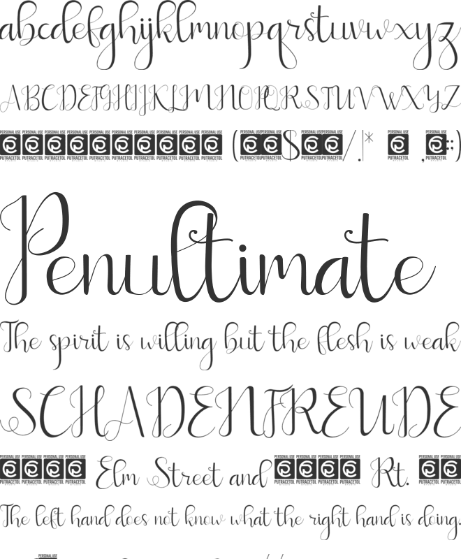 Sweetyhearts font preview