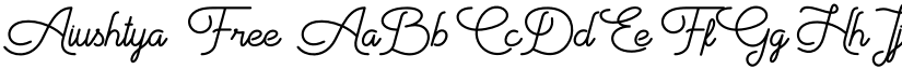 Aiushtya Free font