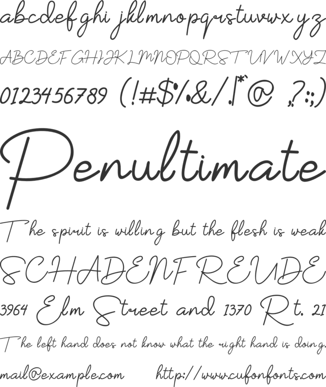 Yesie font preview