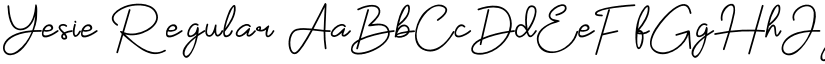 Yesie Regular font