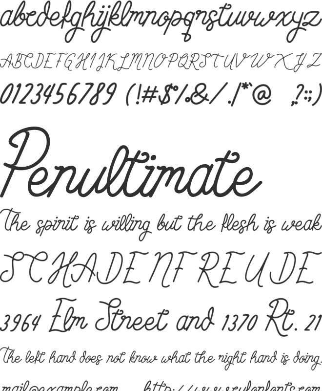 Simbok Pudjie font preview