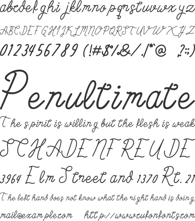 Simbok Pudjie font preview