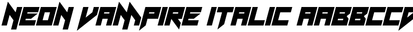 Neon Vampire Italic font