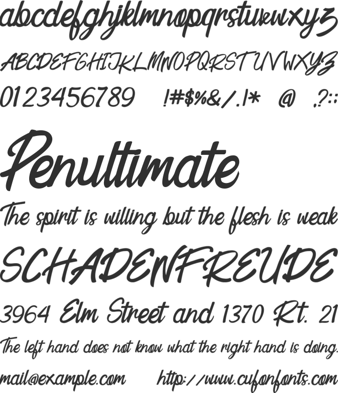 Rallins font preview