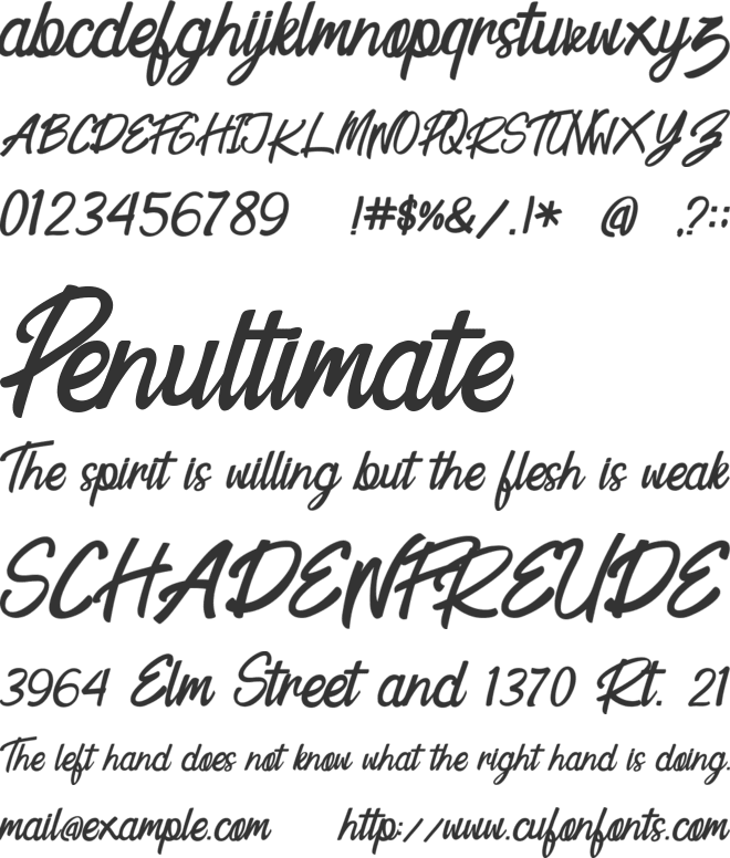 Rallins font preview