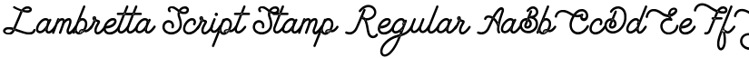 Lambretta Script Stamp Regular font
