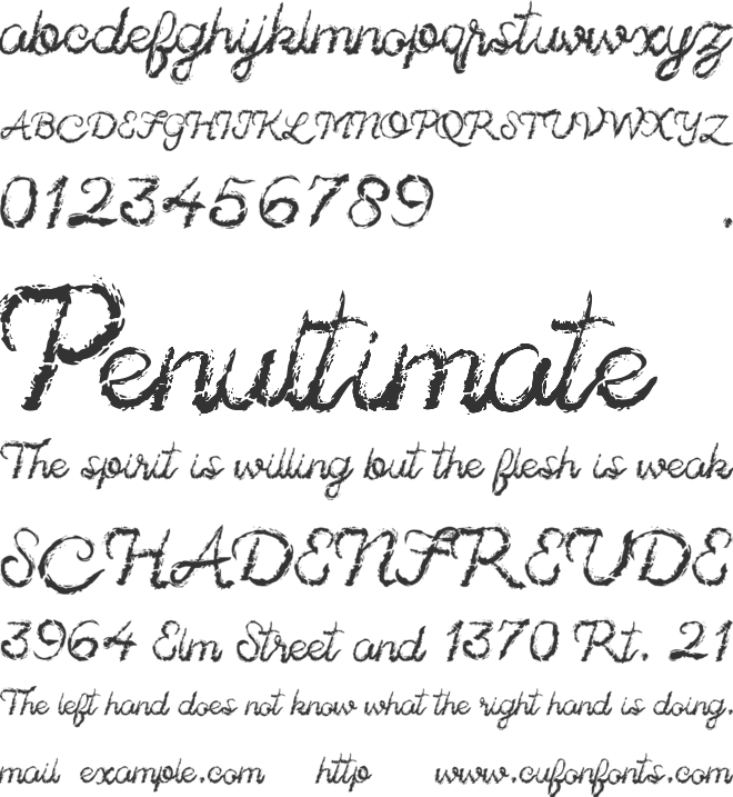 Sinister Brush Font font preview