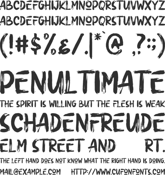 ULTRA BRUSH font preview