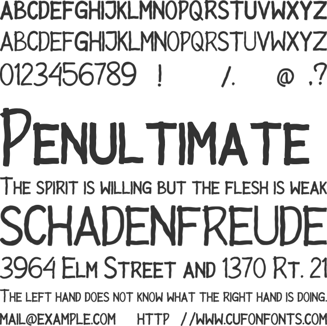 PSYCHOPAT font preview