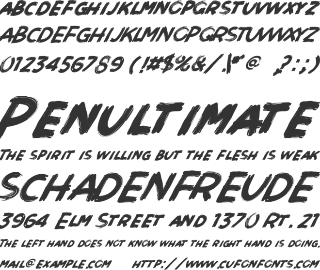 Brushot font preview