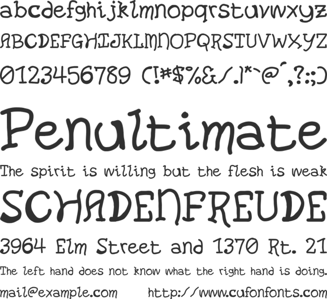 Boring Little Trick-or-Treaters font preview