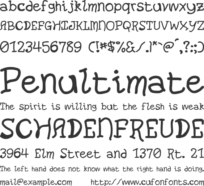 Boring Little Trick-or-Treaters font preview