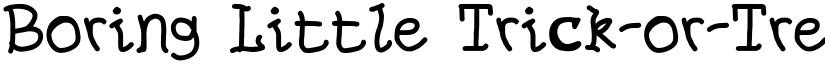 Boring Little Trick-or-Treaters or-Treaters font