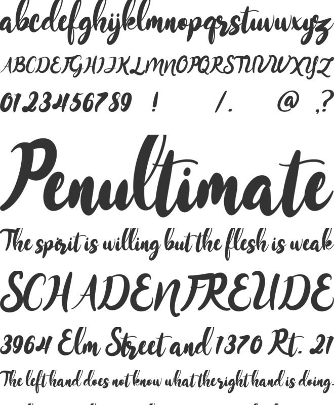 Monitta font preview