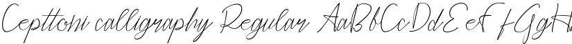 Cepttoni calligraphy Regular font