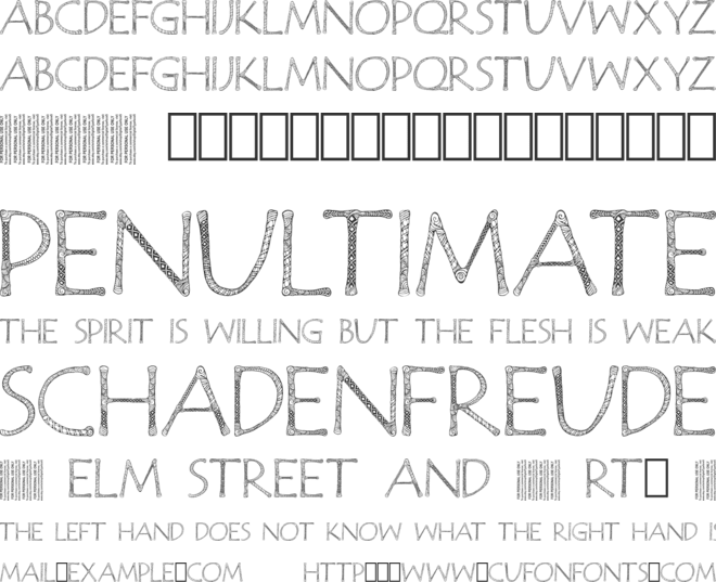 JanzenPersonalUse font preview