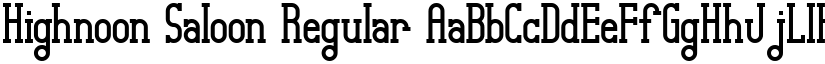 Highnoon Saloon Regular font