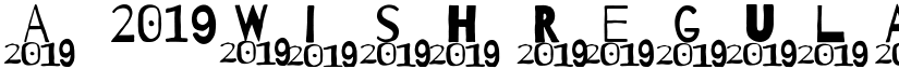 A 2019 Wish Regular font